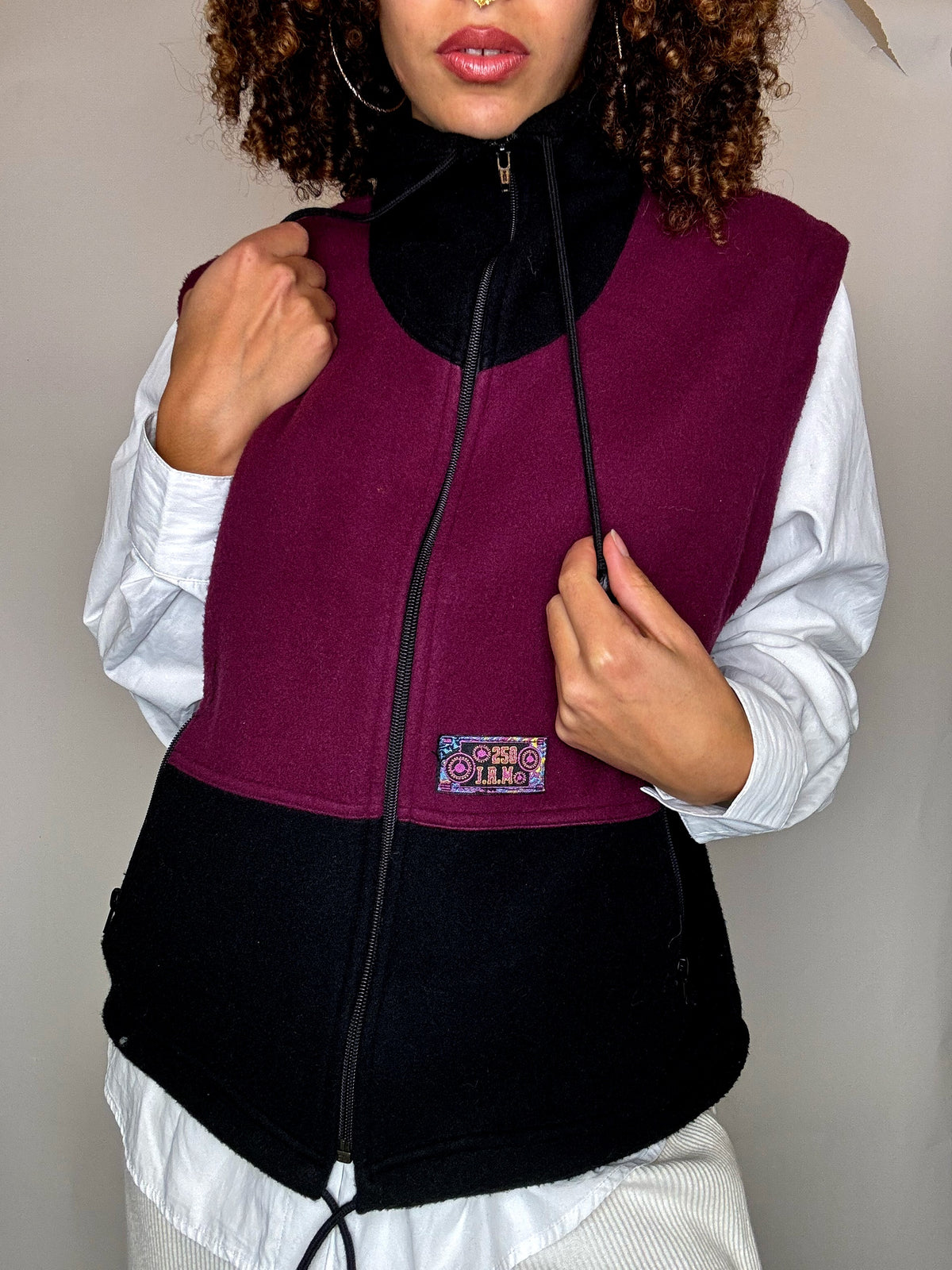 Gilet polaire bicolore S vintage