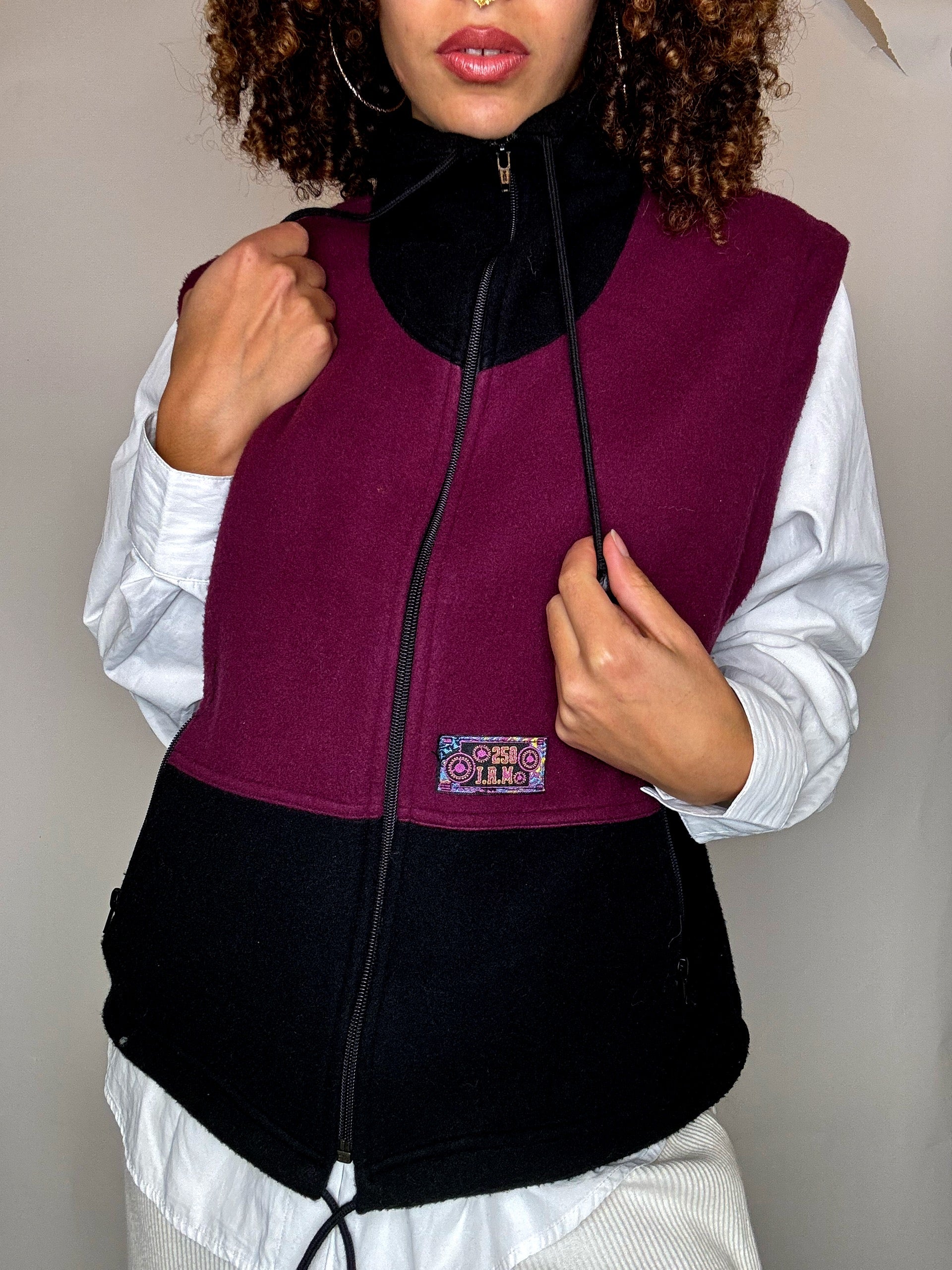 Gilet polaire bicolore S vintage