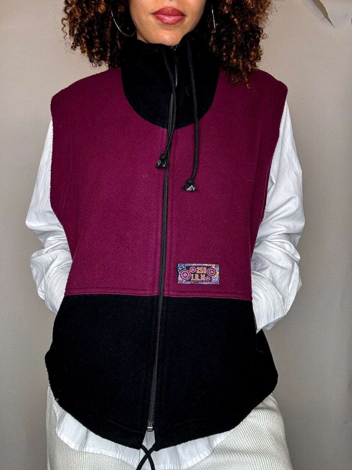 Gilet polaire bicolore S vintage
