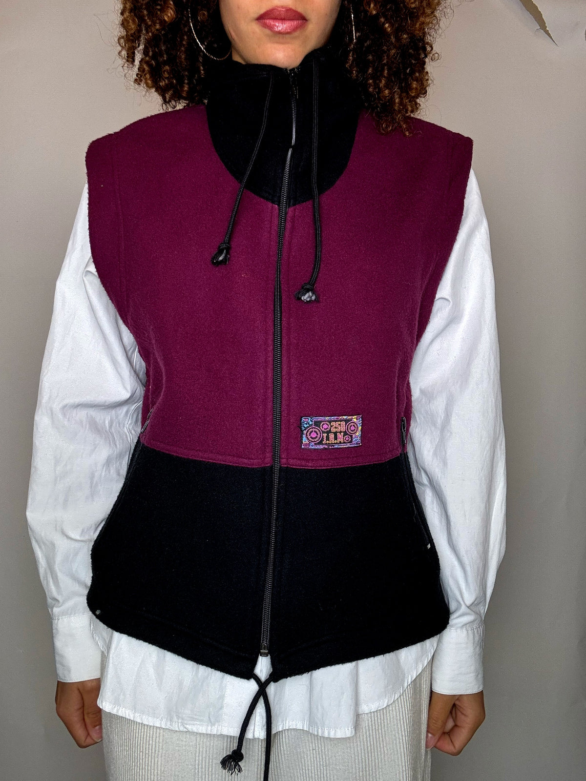 Gilet polaire bicolore S vintage