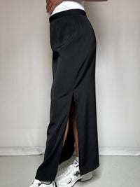 Jupe longue noire fendue M/L vintage