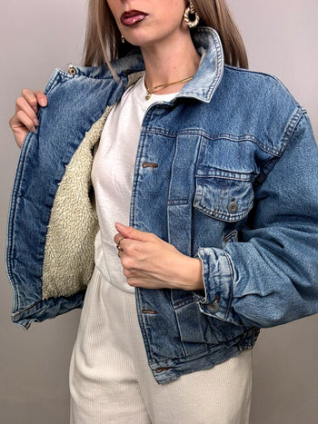 Veste denim mouton M vintage