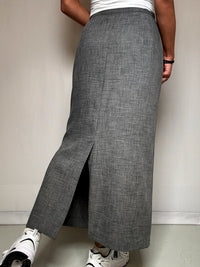 Jupe longue droite grise M/L vintage