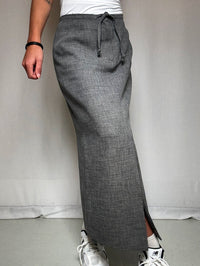 Jupe longue droite grise M/L vintage