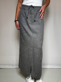 Jupe longue droite grise M/L vintage