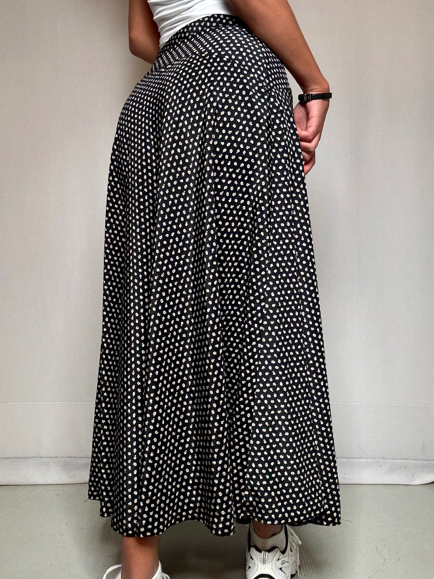 Jupe longue à fleurs M/L vintage