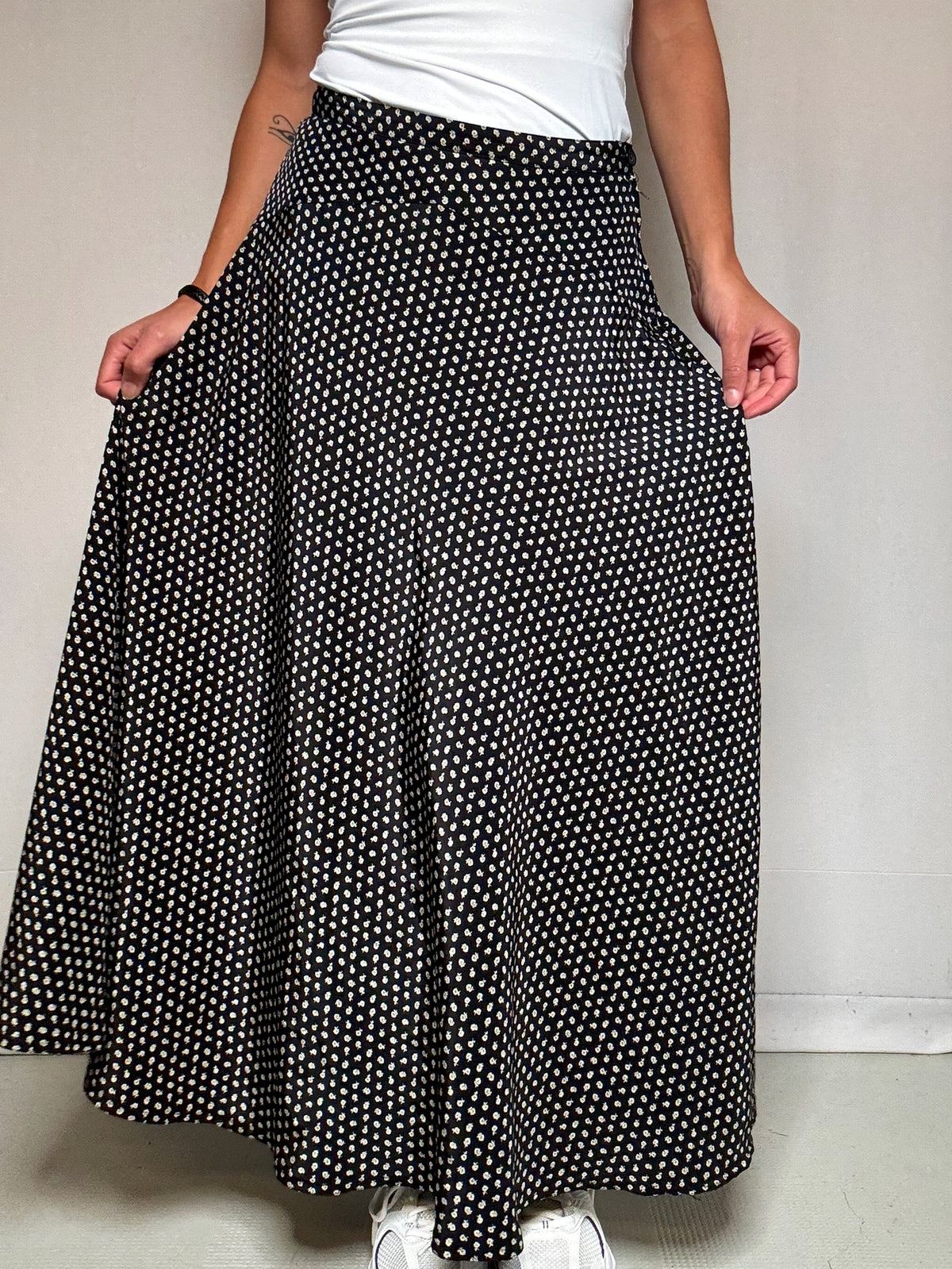 Jupe longue à fleurs M/L vintage
