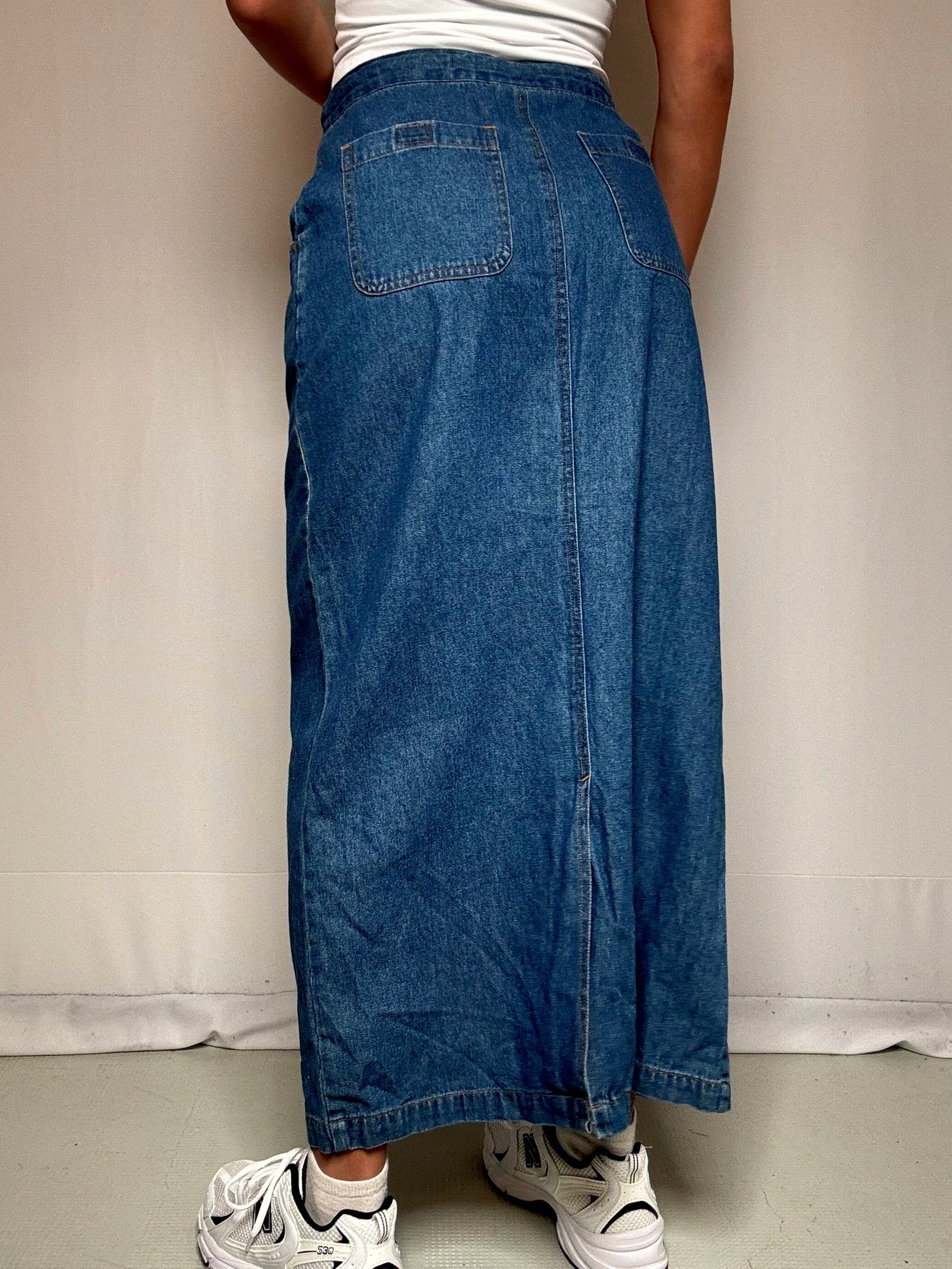 Jupe longue en denim M vintage