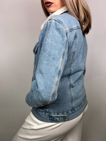 Veste denim mouton L vintage