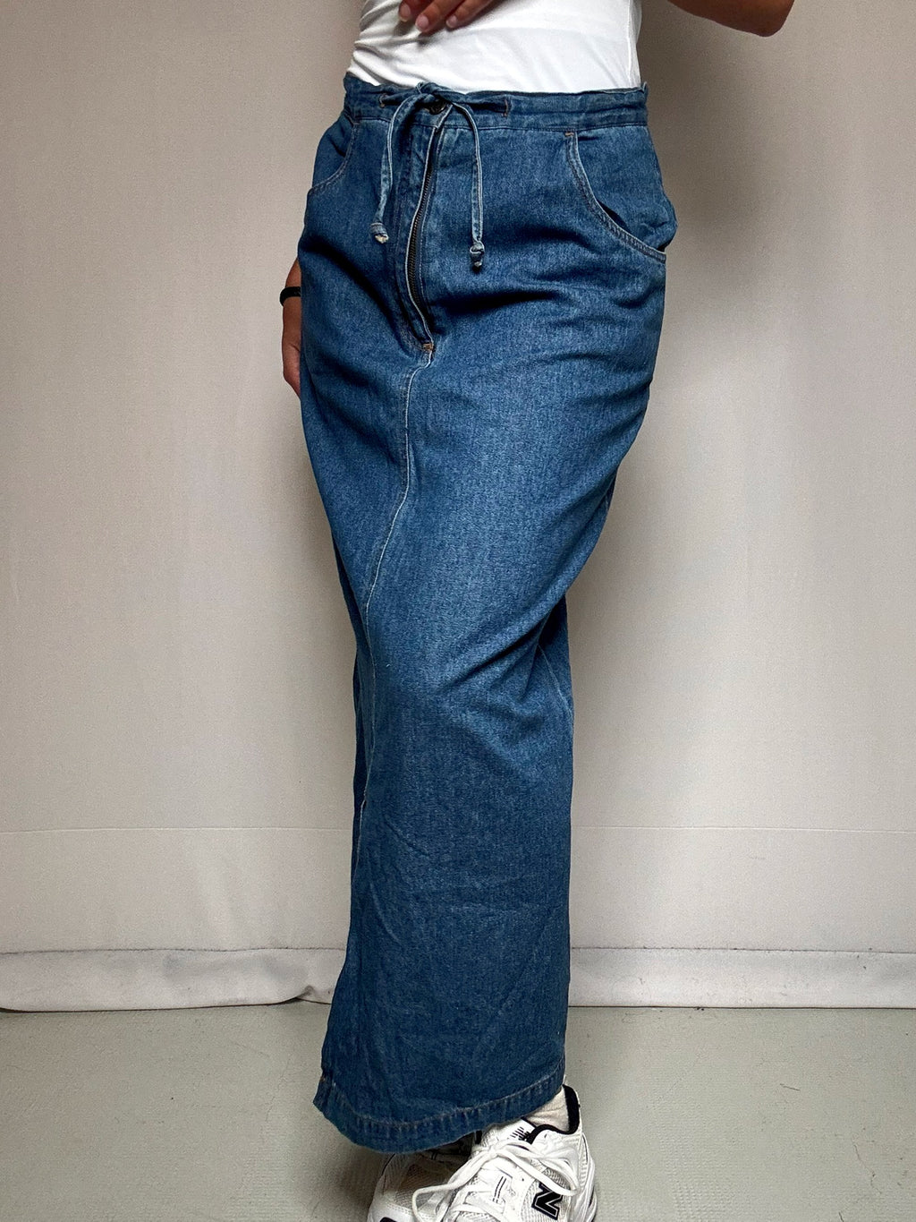 Jupe longue en denim M vintage