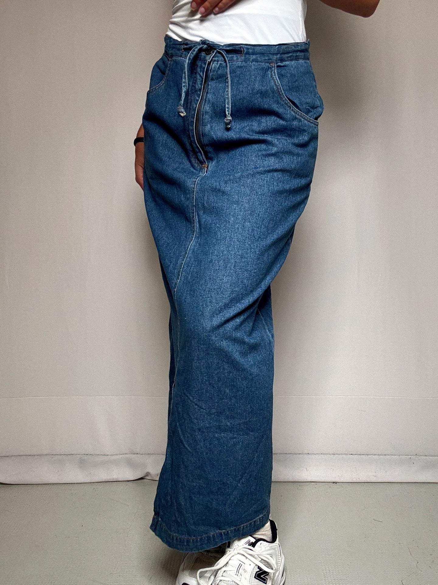 Jupe longue en denim M vintage