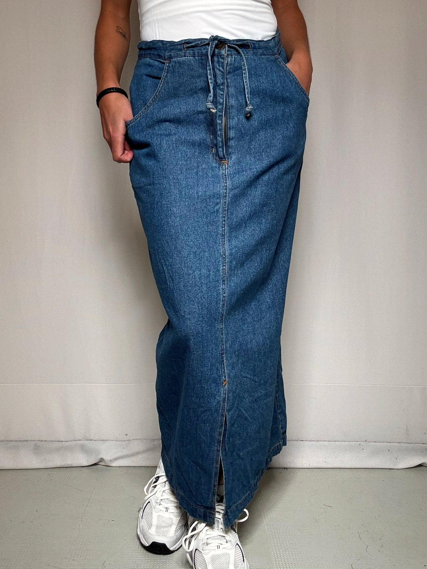 Jupe longue en denim M vintage
