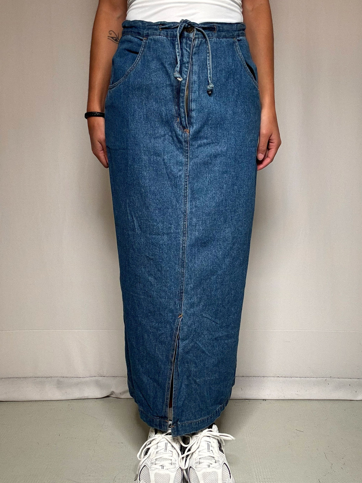 Jupe longue en denim M vintage