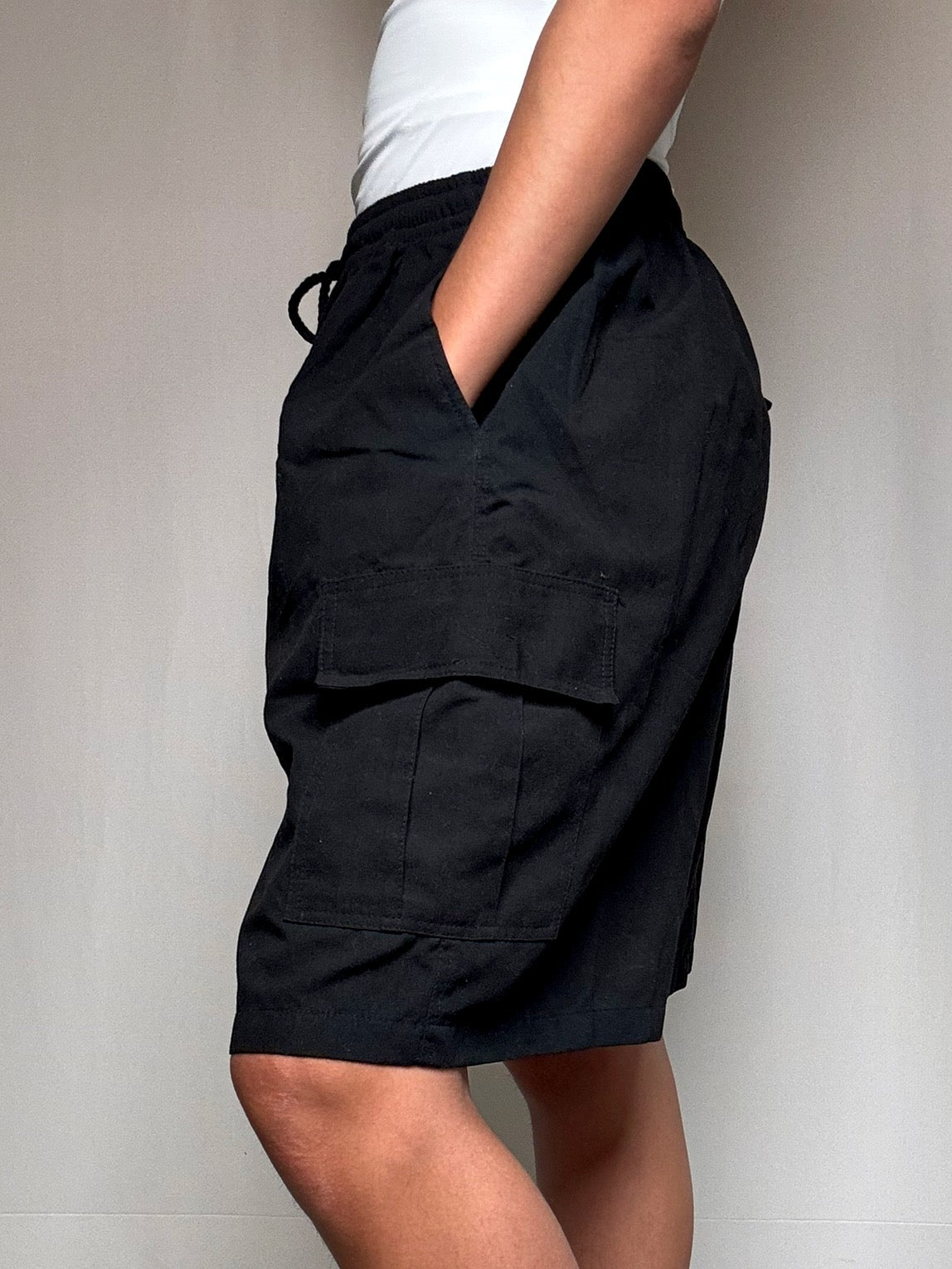 Short sportif noir cargo L/XL vintage