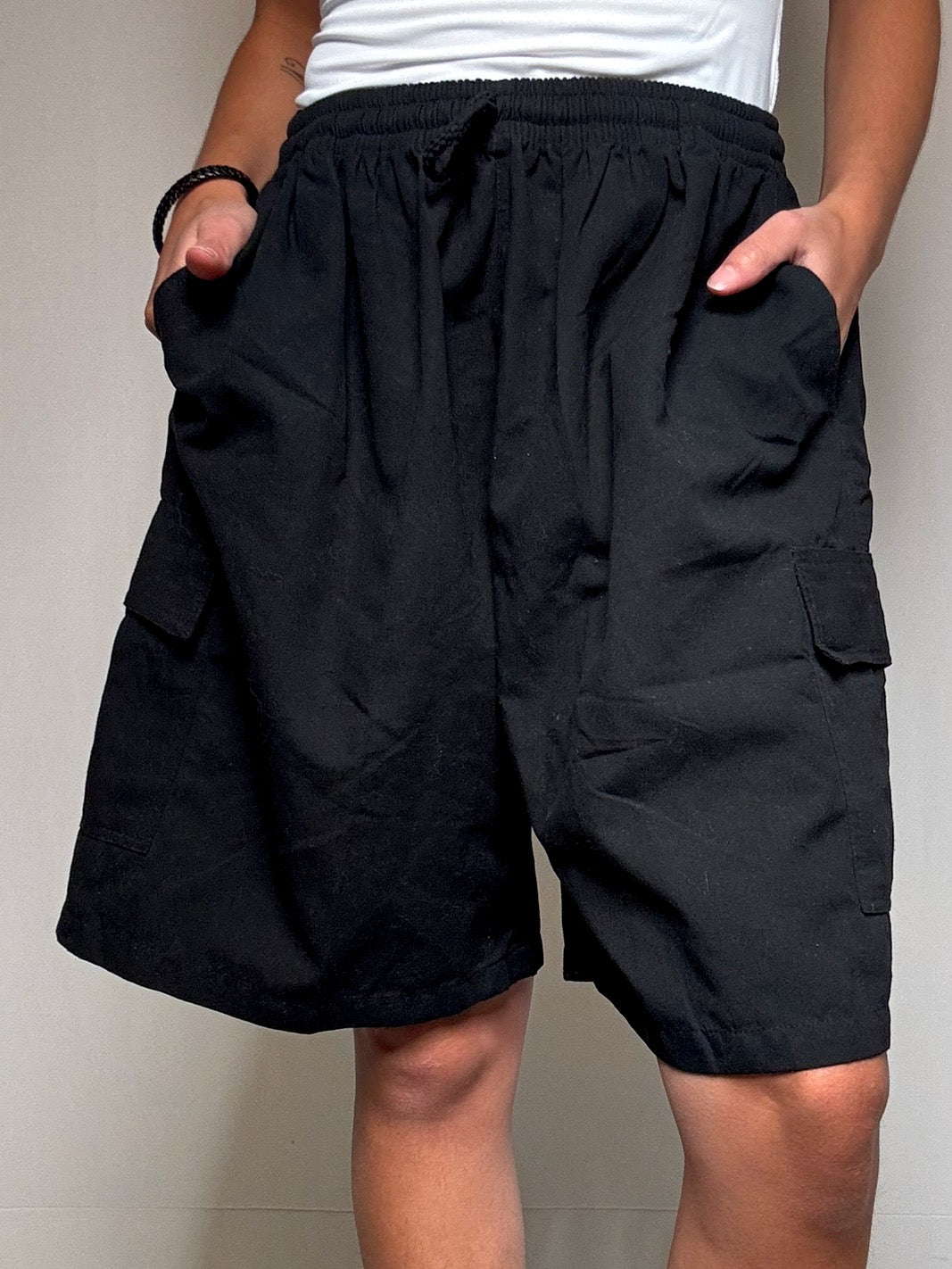 Short sportif noir cargo L/XL vintage