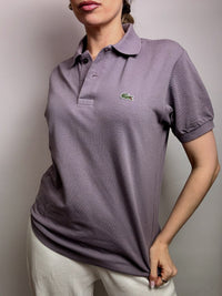 LACOSTE S Vintage lila Kurzarm-Poloshirt
