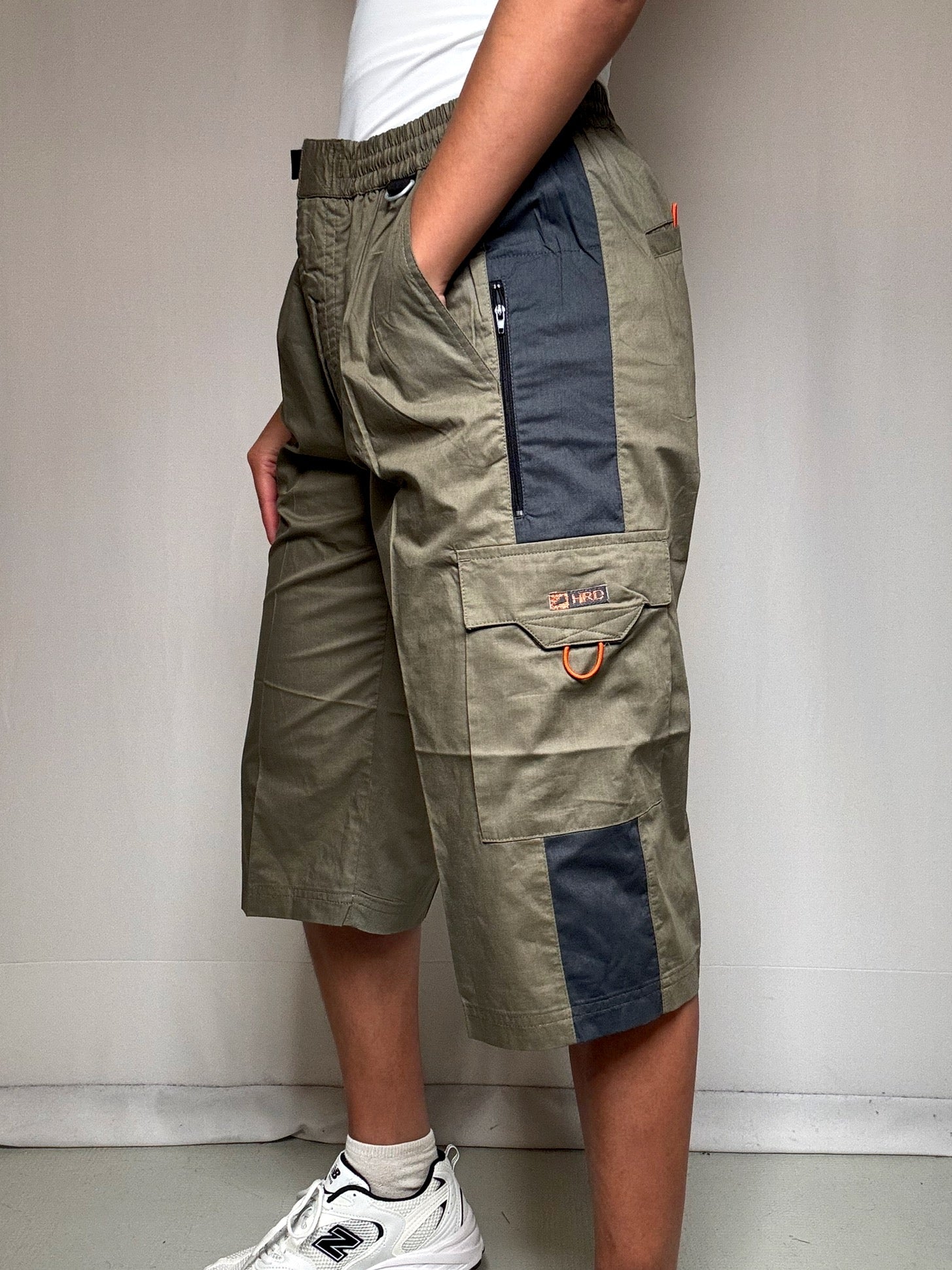 Bermuda sportif kaki et noir M vintage