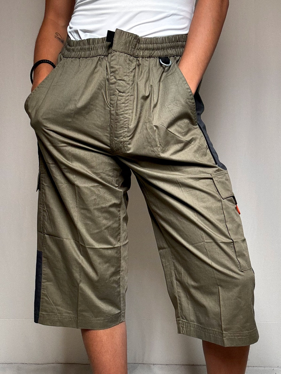 Bermuda sportif kaki et noir M vintage