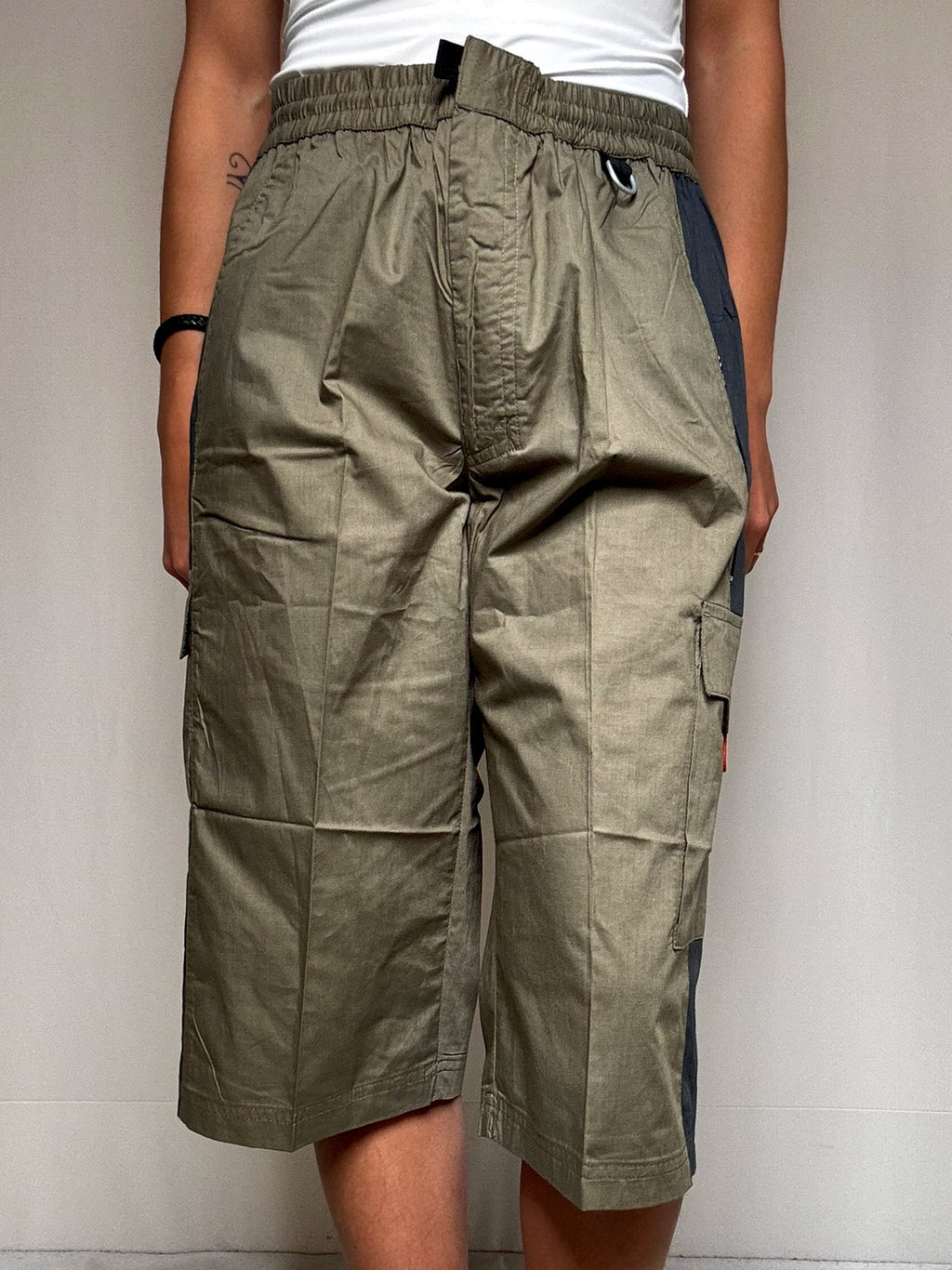 Bermuda sportif kaki et noir M vintage