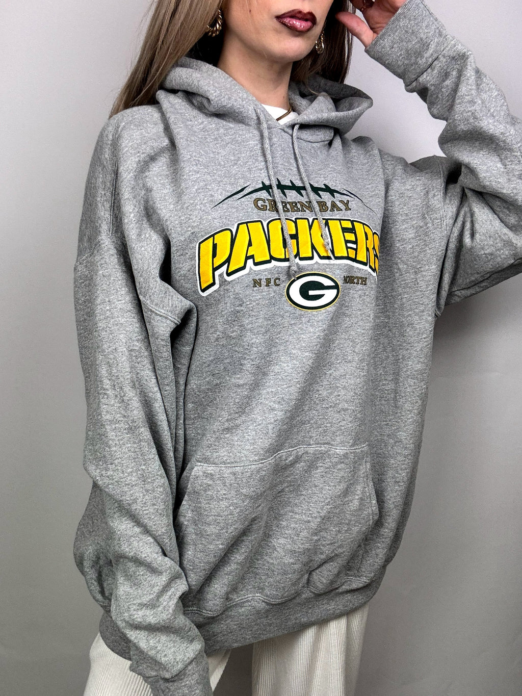 Sweat à capuche gris NFL XL vintage