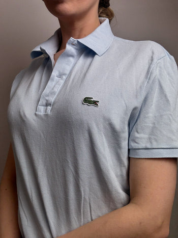 Polo manches courtes bleu ciel LACOSTE M vintage