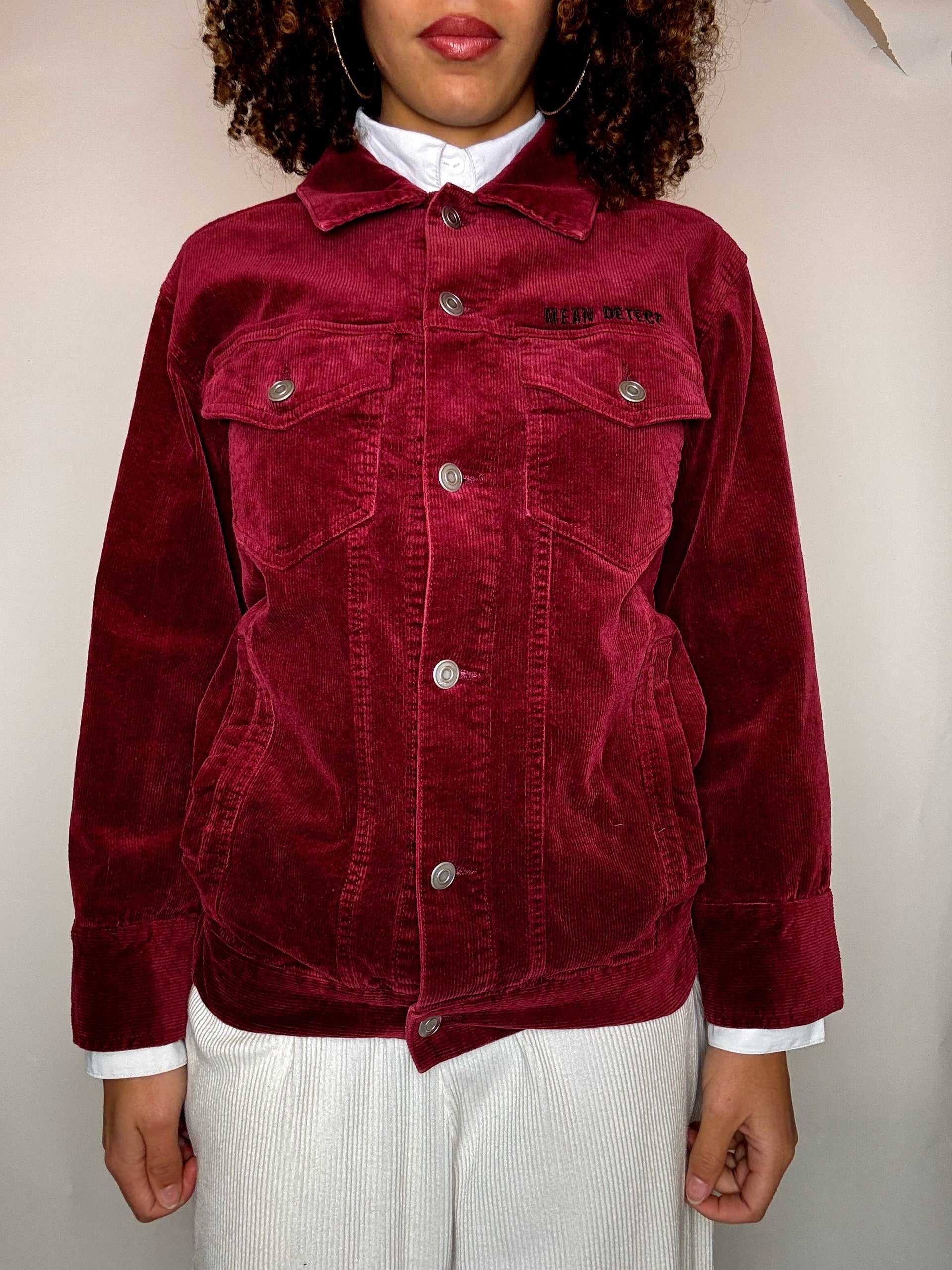 Veste en velours côtelé bordeaux M vintage