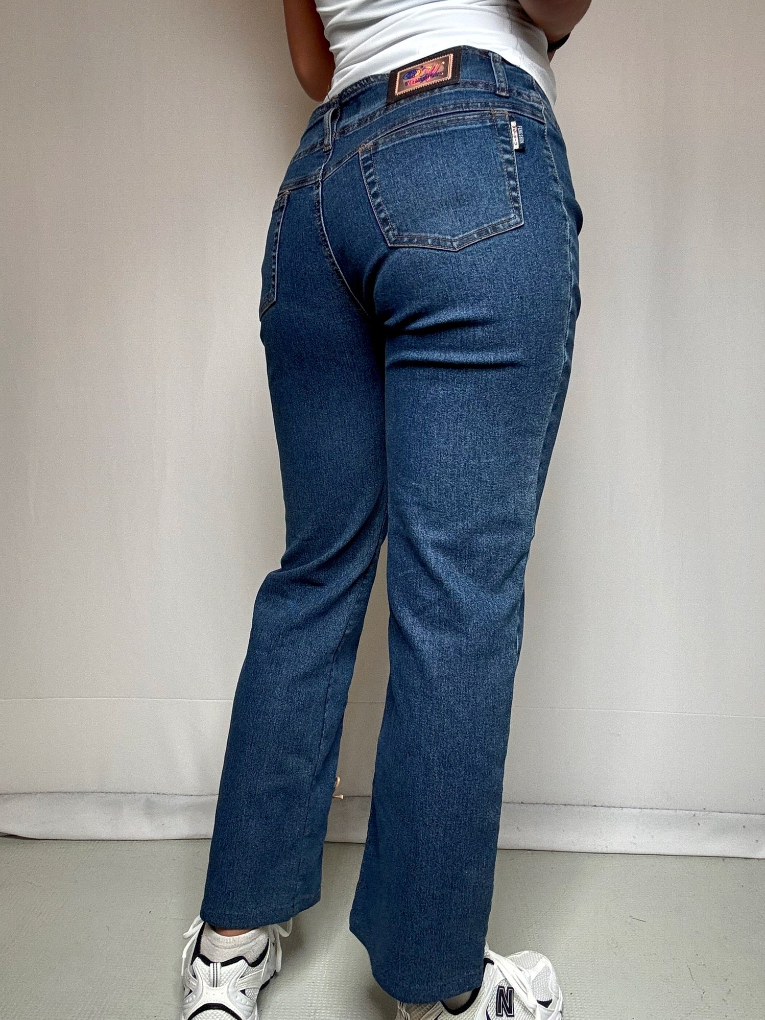 Jean bootcut court avec détails M/L vintage