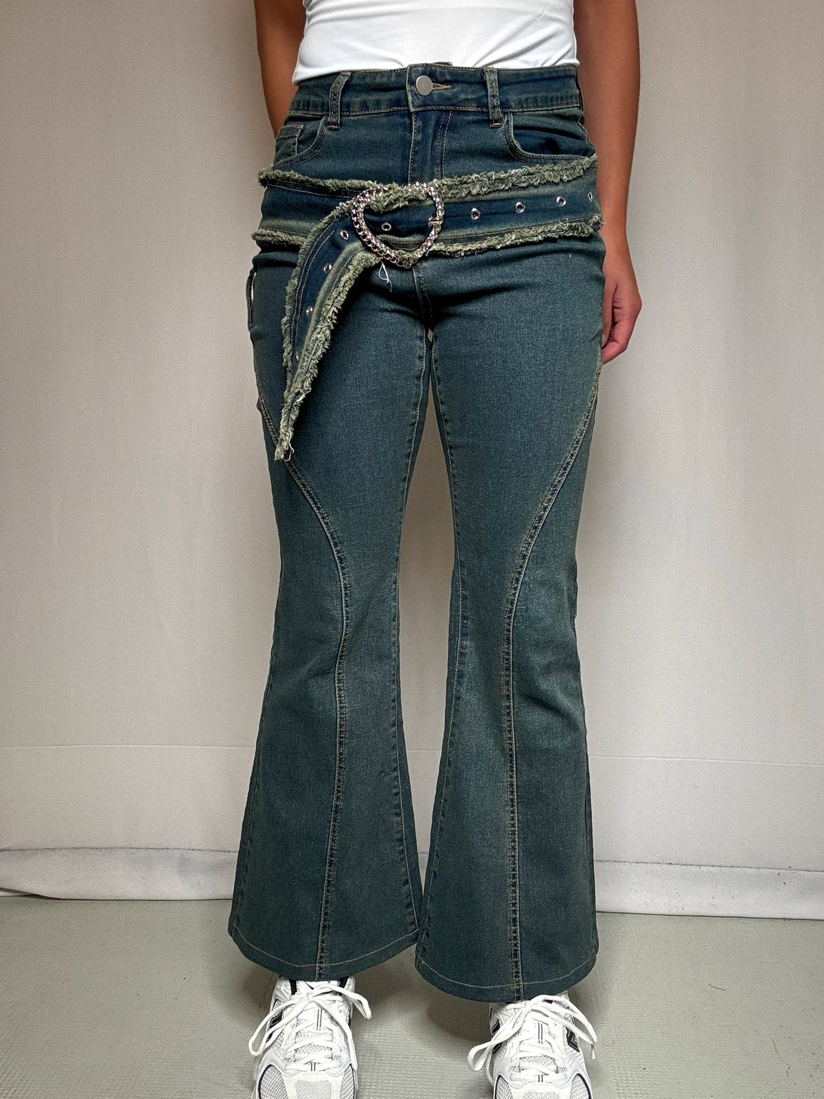 Jean bootcut  avec détails Y2K M vintage