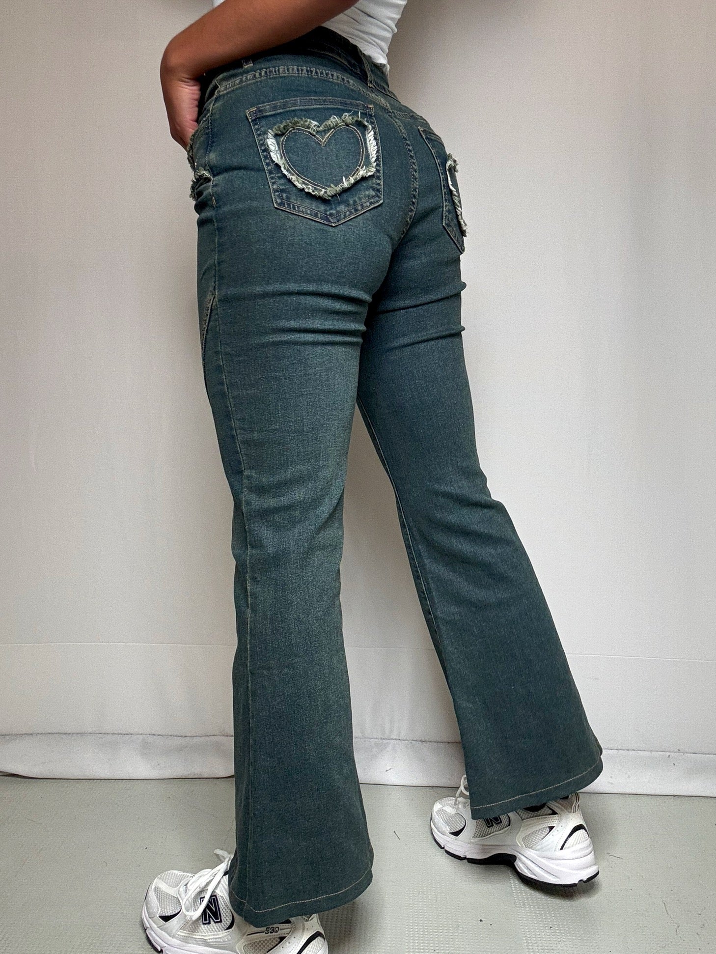 Jean bootcut  avec détails Y2K M vintage