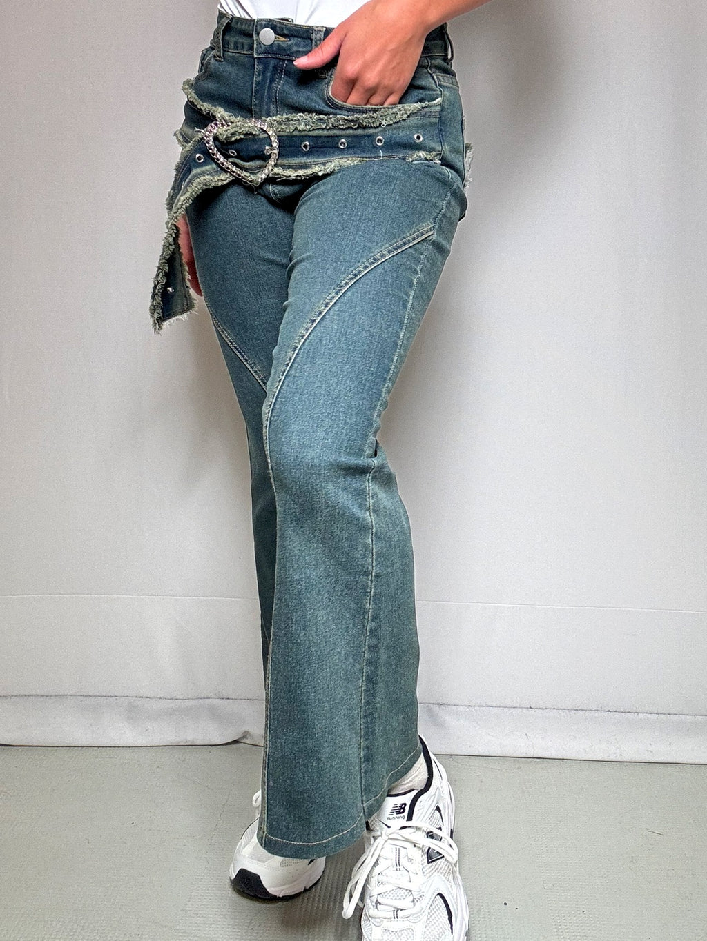 Jean bootcut  avec détails Y2K M vintage
