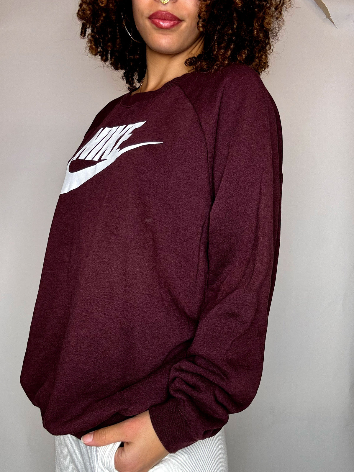 NIKE vintage burgundy crew neck sweatshirt XL