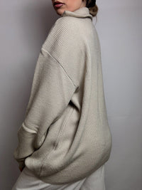 LACOSTE XXL Vintage Beige dicker Rollkragenpullover