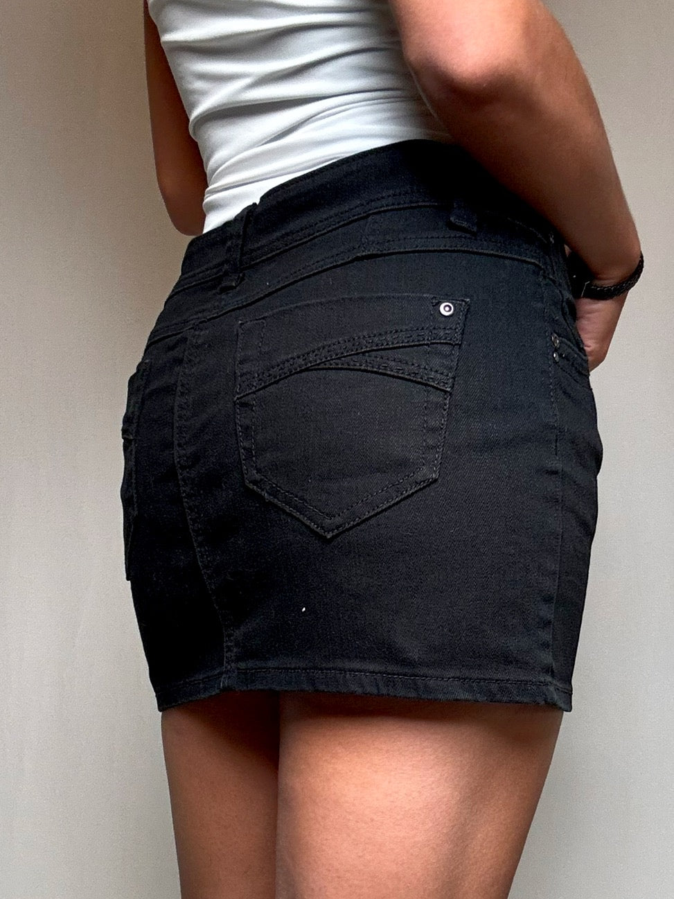 Jupe en jean noire M vintage