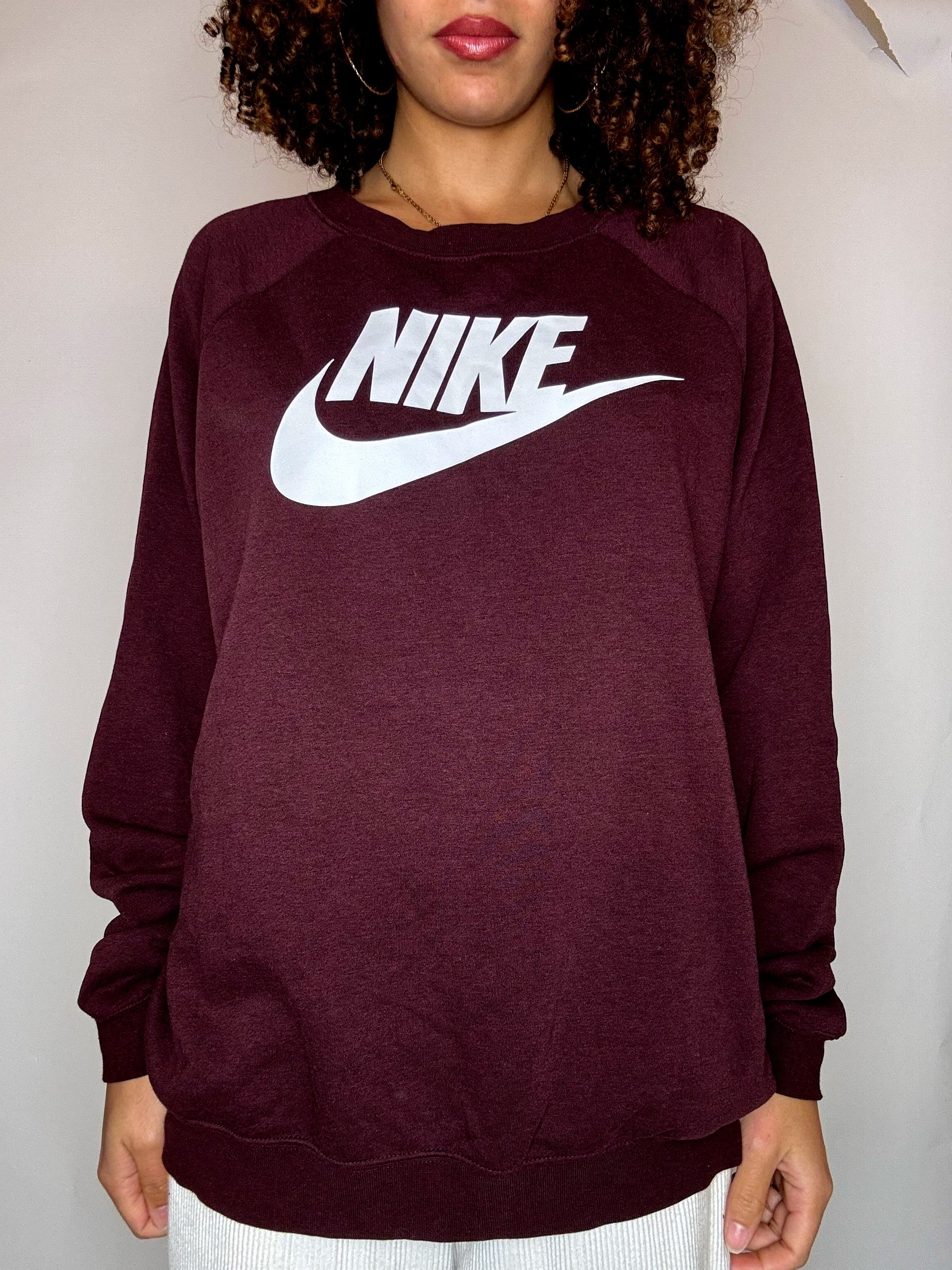 NIKE vintage burgundy crew neck sweatshirt XL