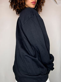 Black crew-neck sweatshirt NEW YORK L/XL vintage
