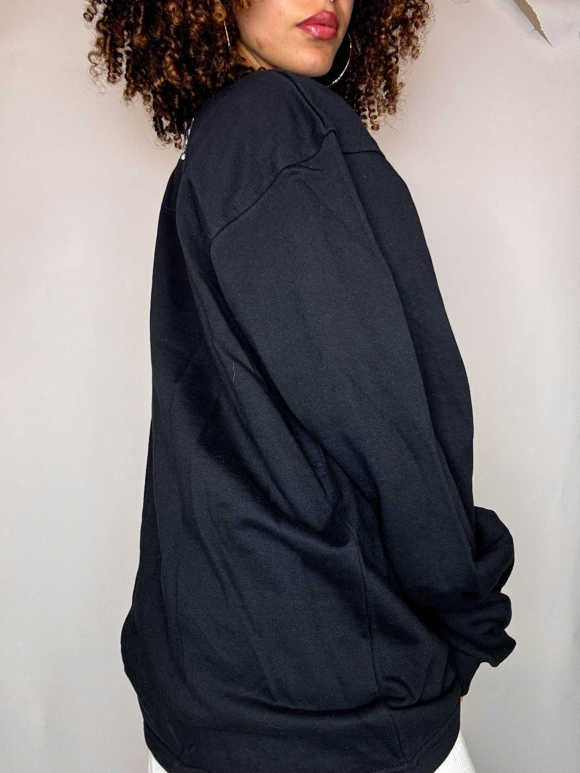 Black crew-neck sweatshirt NEW YORK L/XL vintage