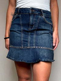 Liu Jo M vintage denim skirt with studs