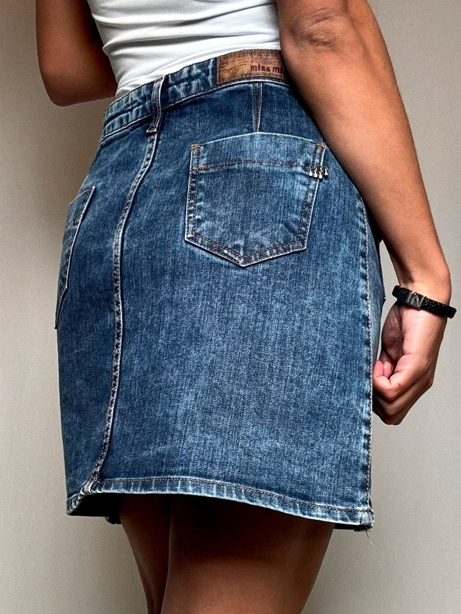 Jupe en jean a bouton M vintage