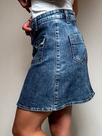 Jupe en jean a bouton M vintage