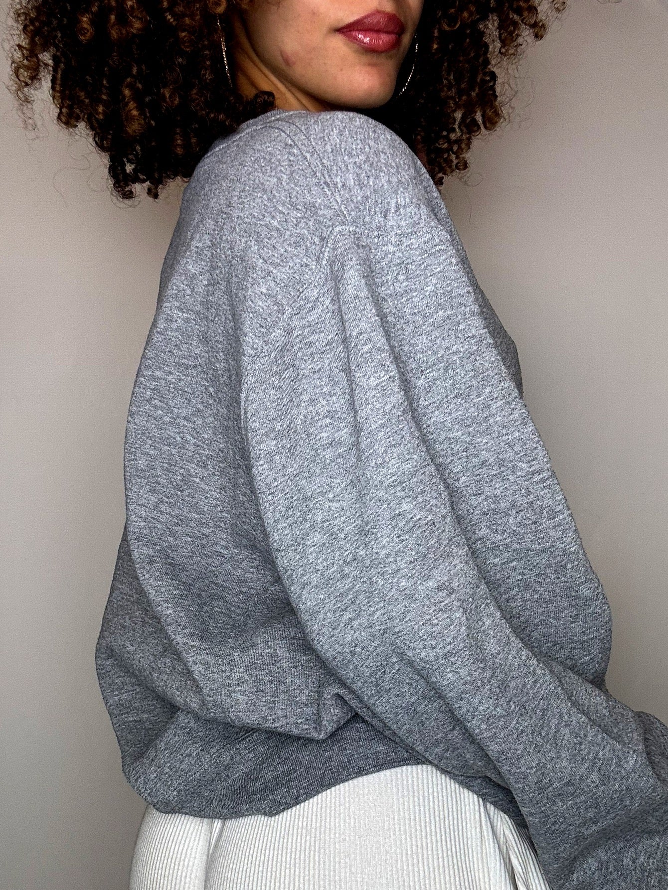 Sweat col rond gris M vintage