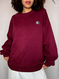 Sweat col rond bordeaux STARTER L vintage