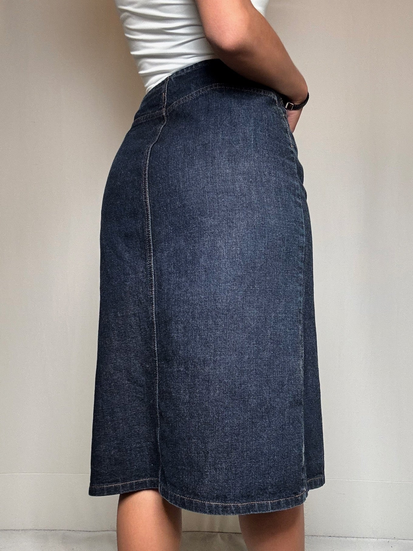 Jupe midi en jean Carrera M vintage