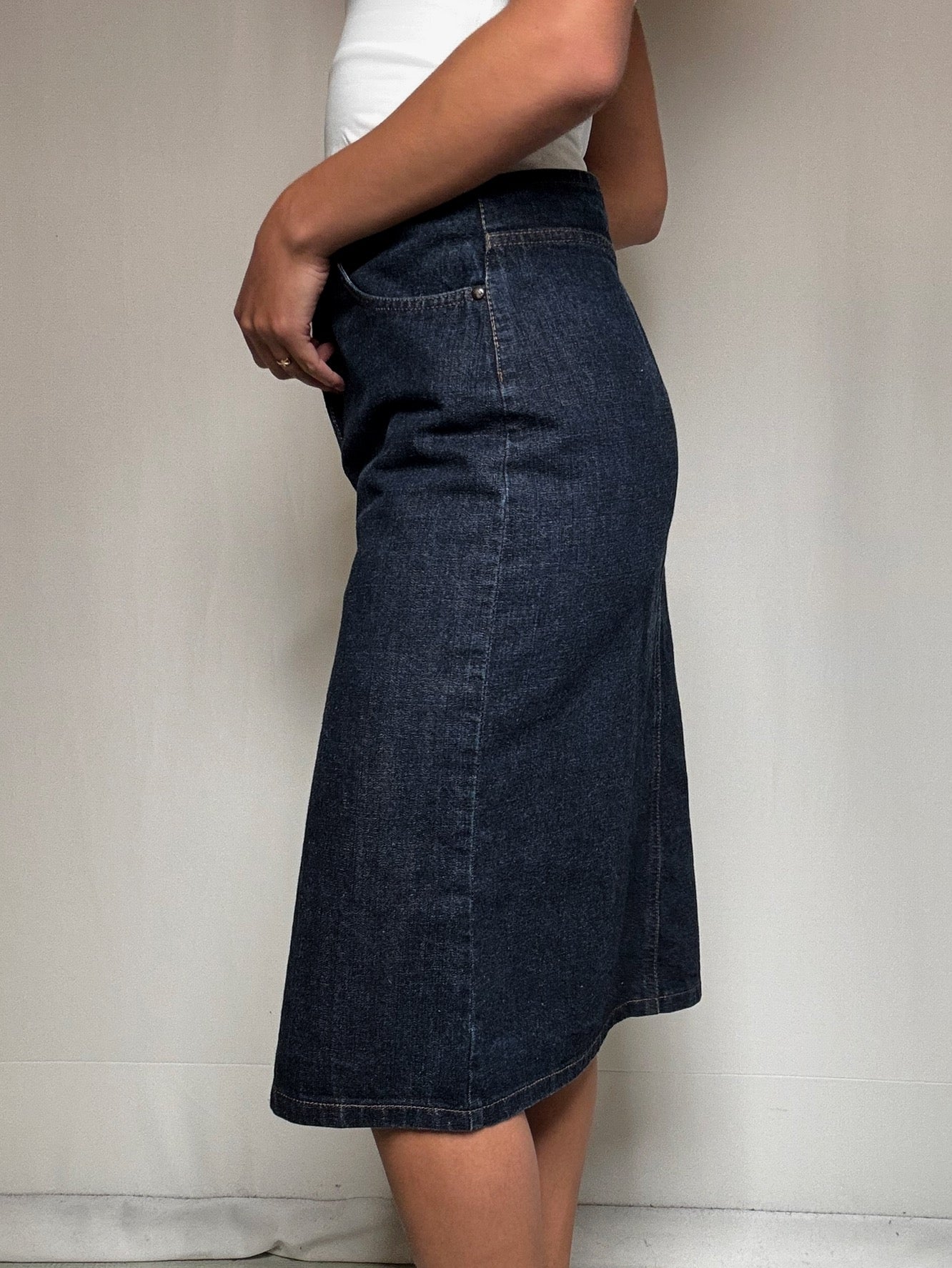 Jupe midi en jean Carrera M vintage