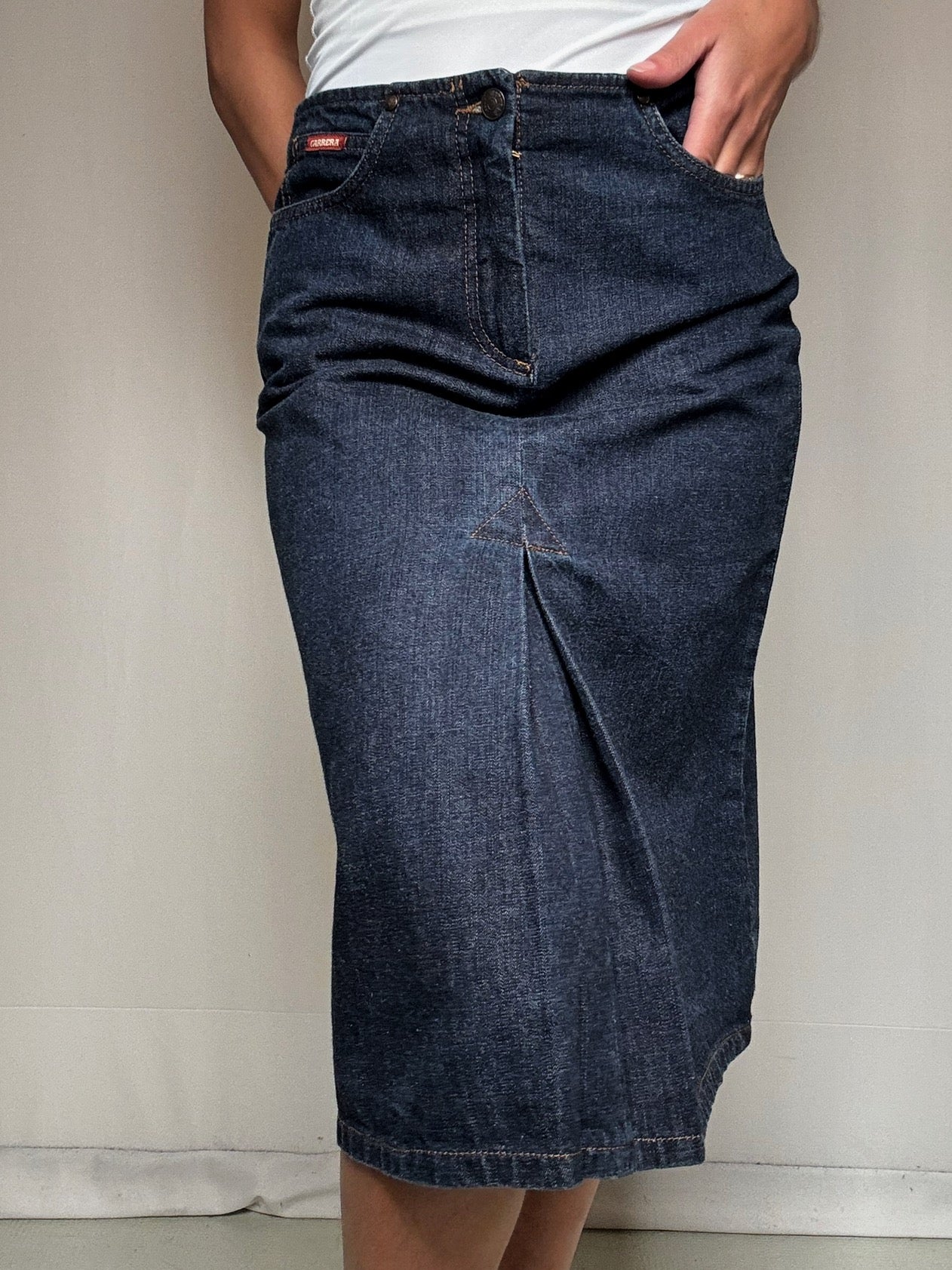 Jupe midi en jean Carrera M vintage