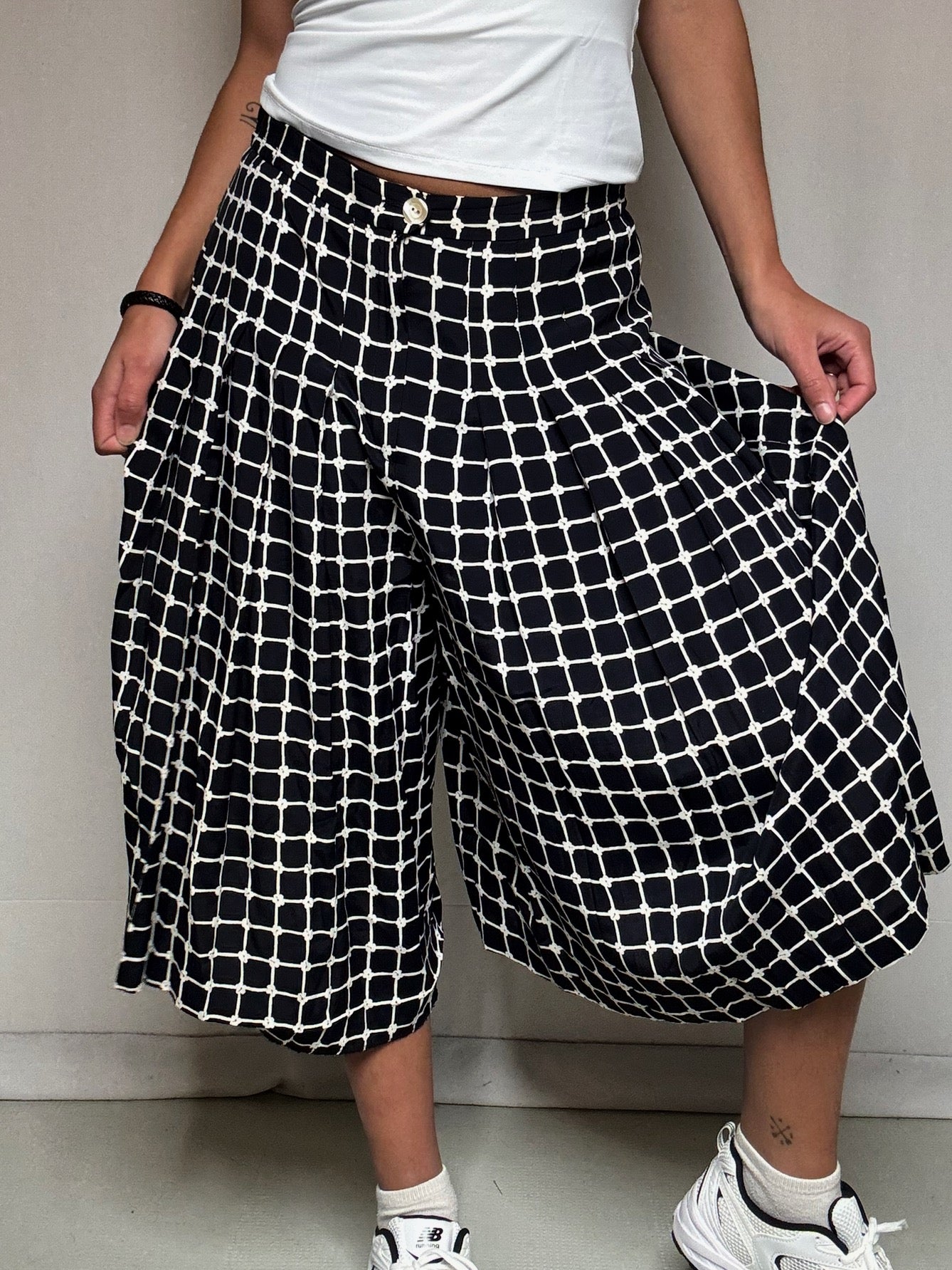 Bermuda en soie imprimé L vintage