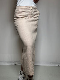 Jupe en lin beige M vintage
