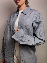 LACOSTE L/XL vintage denim blue shirt 