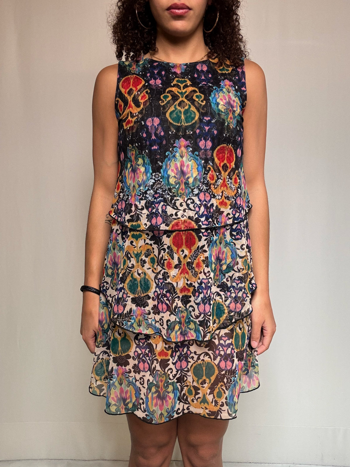 Robe courte à étages imprimée Desigual S vintage