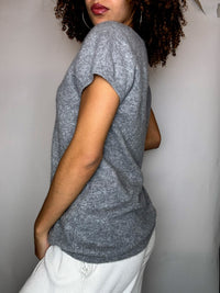 gilet gris en cashmere L vintage