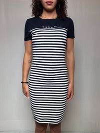 Robe teeshirt marinière Guess M vintage